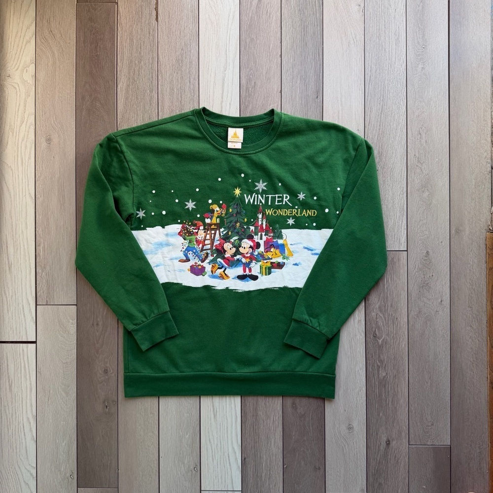 Disney Walt Disney World Winter Wonderland Group Portrait Crewneck